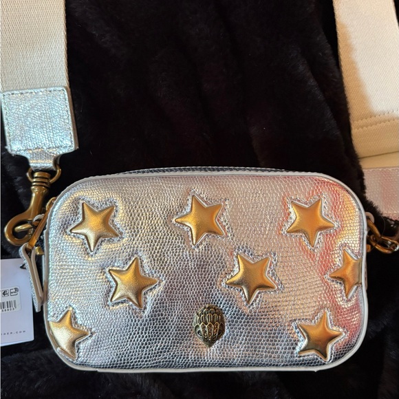 NWT Kurt Geiger Silver and Gold Star Crossbody Bag - Picture 1 of 7